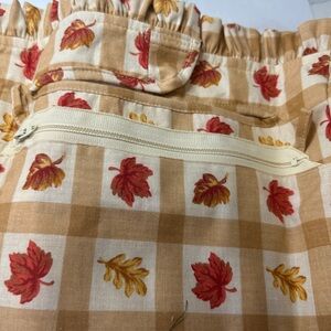 Plaid with autumn leaves longaberger purse insert
